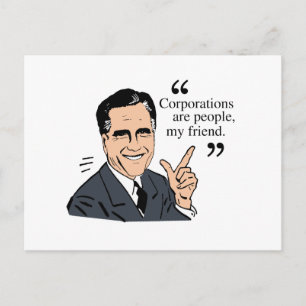 Cartão Postal Mitt Romney cita cor