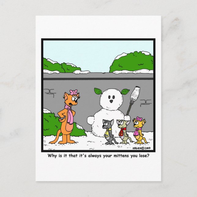 Cartão Postal Mittens (Frente)
