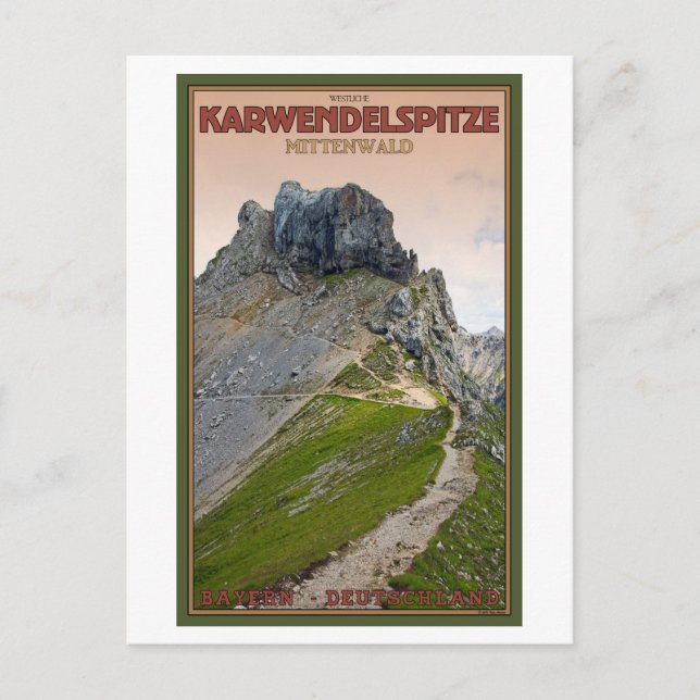 Cartão Postal Mittenwald - Karwendelberg (Frente)
