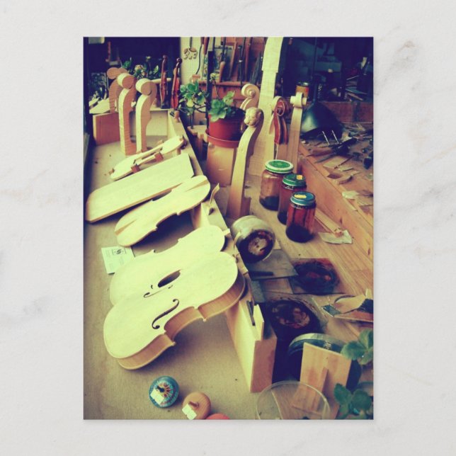 Cartão Postal Mittenwald Violin Makers (Frente)