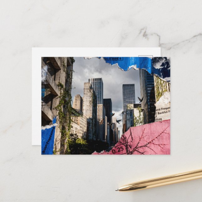 Cartão Postal Mixed media Architecture Collage (Frente/Verso In Situ)