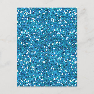 CARTÃO POSTAL MIXMATCH ROYAL BLUE WHITE GLITTER BACKGROUP TEMPL
