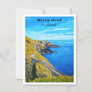 Cartão Postal Mizen Head Cork Ireland - Estilo Retroativo