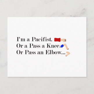 Cartão Postal MMA Pacifist Humor Design