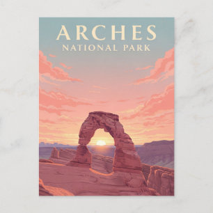 Cartão Postal Moab Utah Arches National Park Sunset