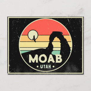 Cartão Postal Moab Utah Vintage Desert Sunset Retro Souvenir 60s
