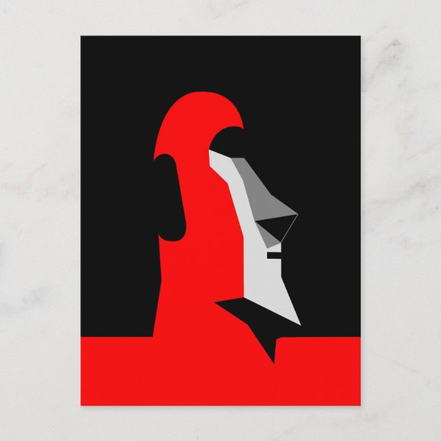 Cartão Postal Moai (Frente)