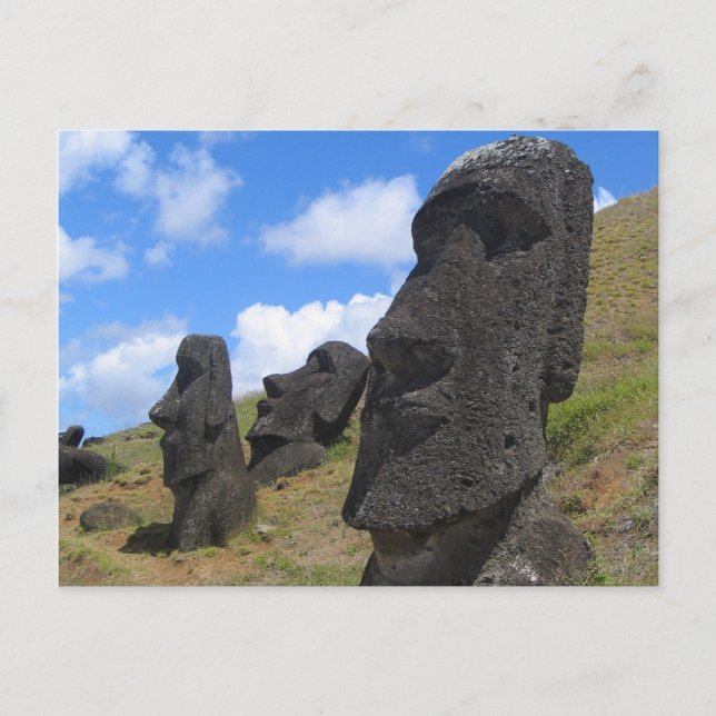 Cartão Postal Moai na Ilha Páscoa (Frente)