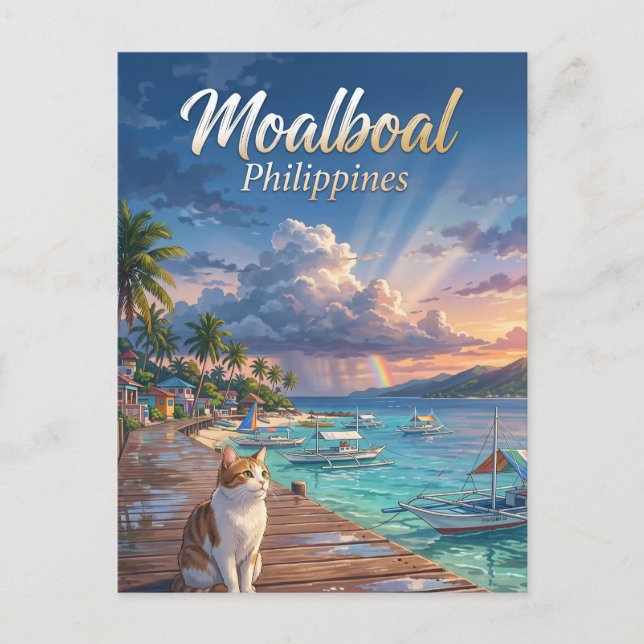 Cartão Postal Moalboal Filipinas (Frente)