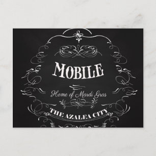 Cartão Postal Mobile, Alabama - Casa do Mardi Gras