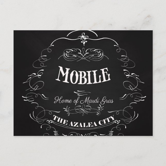 Cartão Postal Mobile, Alabama - Casa do Mardi Gras (Frente)