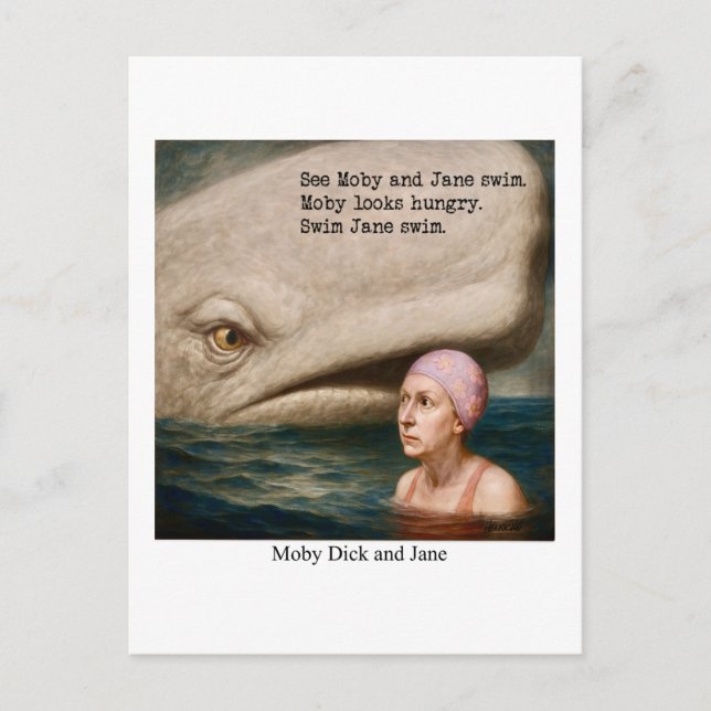 Cartão Postal Moby Dick e Jane (Frente)