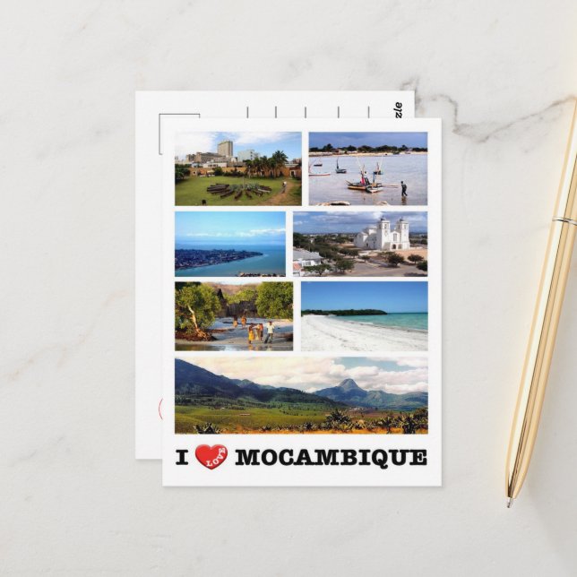 Cartão Postal Moçambique - Eu Amo - (Frente/Verso In Situ)