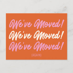 Cartão Postal Mod Cor-de-Rosa Laranja Que Mudamos O Anúncio Em M