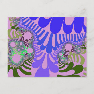 Cartão Postal Mod rosa e roxo