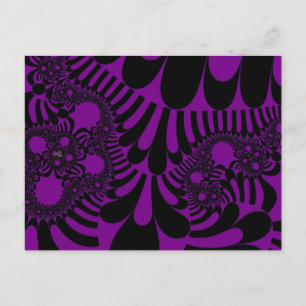 Cartão Postal Mod roxo e preto
