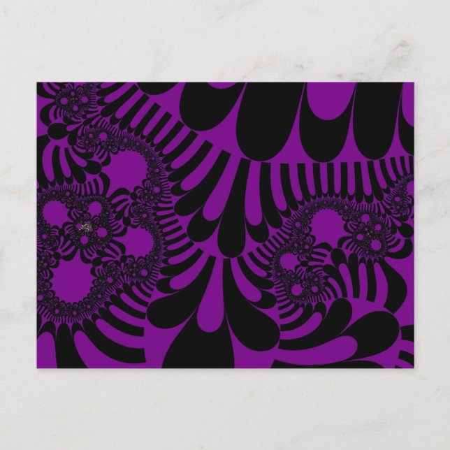 Cartão Postal Mod roxo e preto (Frente)