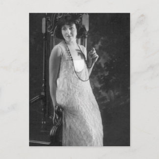 Cartão Postal Moda da Flapper Feminina da 1920 Vintage