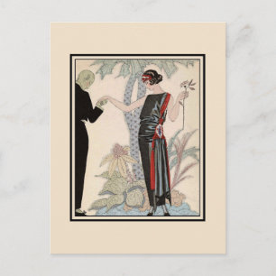 Cartão Postal Moda das 1920: Esperança, vestido de noite