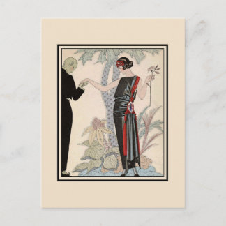 Cartão Postal Moda das 1920: Esperança, vestido de noite