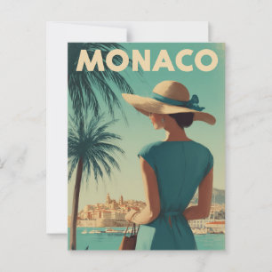Cartão Postal Moda de colheita Mônaco