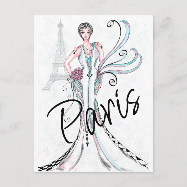 Cartão Postal Moda de Paris (Frente)