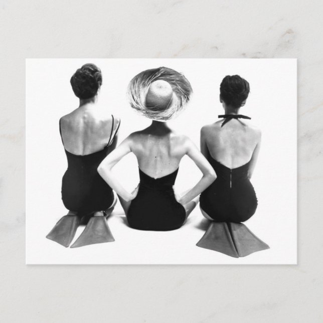 Cartão Postal Moda de Roupas de Banho 1950 (Frente)