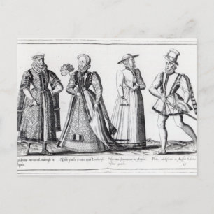 Cartão Postal Moda durante o Período Tudor