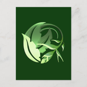 Cartão Postal Moda Floral Retro-Legal Bonita