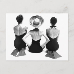 Cartão Postal Moda Swimwear 1950