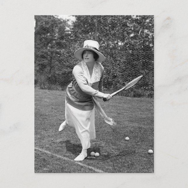 Cartão Postal Moda Tênis no início dos anos 1900 (Frente)