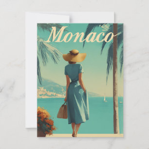 Cartão Postal Moda vintage de Mônaco 