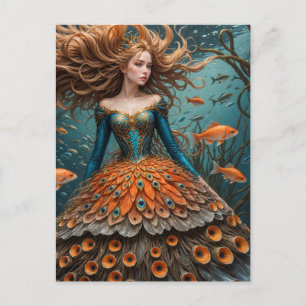 Cartão Postal Modas de Vestido de Peixe
