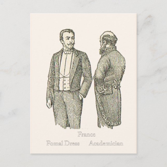 Cartão Postal Modas, vestido formal, século 19 (Frente)
