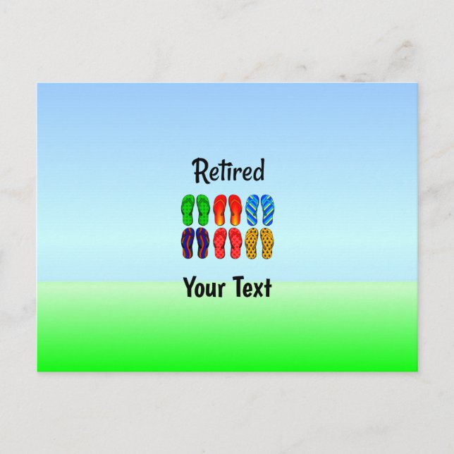 Cartão Postal Modelo aposentado, pronto para personalizar (Frente)