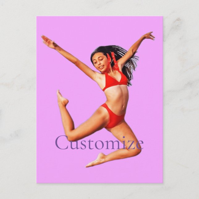 Cartão Postal Modelo Bikini Dançando Thunder_Cove (Frente)