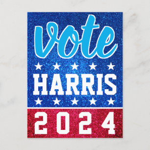 Cartão Postal Modelo da Campanha Americana de Brilho Branco Verm