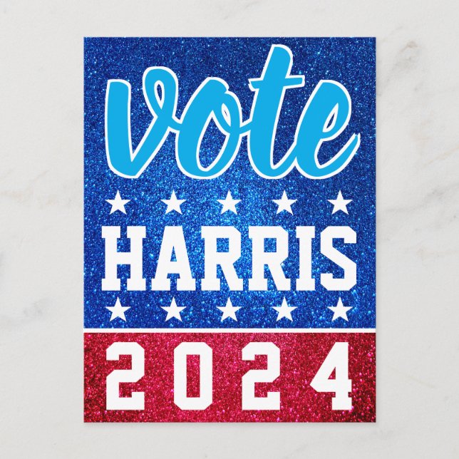 Cartão Postal Modelo da Campanha Americana de Brilho Branco Verm (Frente)