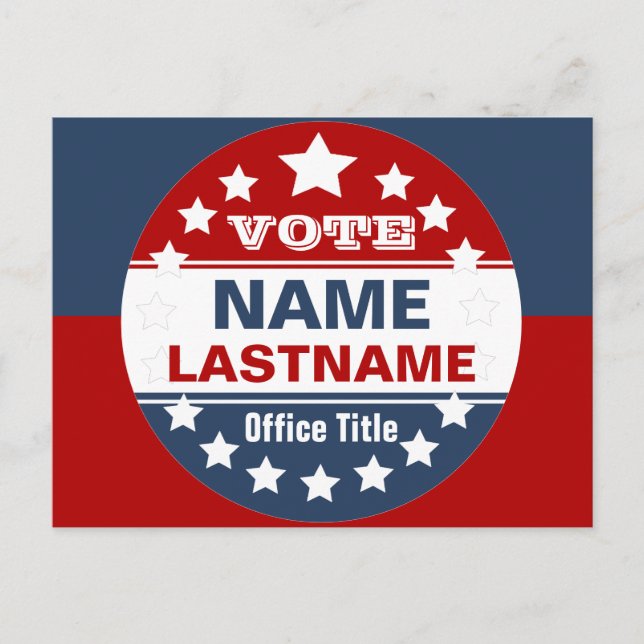 Cartão Postal Modelo da Campanha Personalizada (Frente)