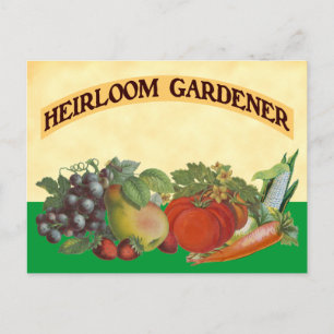 Cartão Postal Modelo da placa de recebimento do jardineiro Heirl