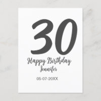modelo de 30º aniversário adicionar nome data ano