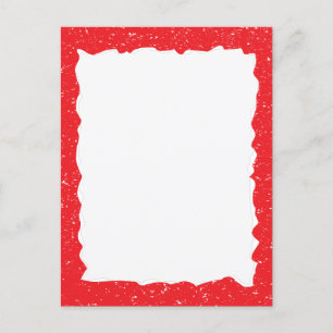 Cartão Postal Modelo de Borda Personalizada de Papel Vermelho Vi