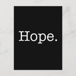 Cartão Postal Modelo de Citação de Esperança Inspiradora Preta e