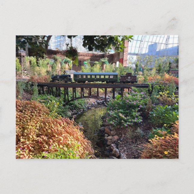 Cartão Postal Modelo De Comboio Sobre Nova Garganta De Rio (Frente)