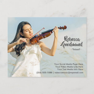 Cartão Postal Modelo de Comp de Fotografia do Adtor do Modelo