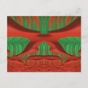 Cartão Postal ~ Modelo de Design 3D ~ Cores de Natal ~ Cartão-po