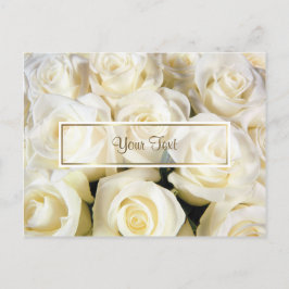 Cartão Postal Modelo de Elegância Rosa Branca