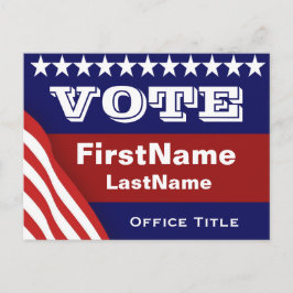 Cartão Postal Modelo de Eleição de Campanha Personalizada