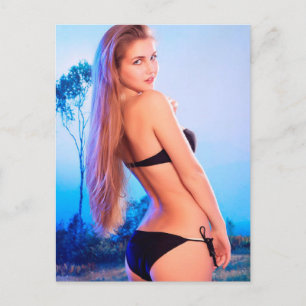 Cartão Postal Modelo de fevereiro do Mês