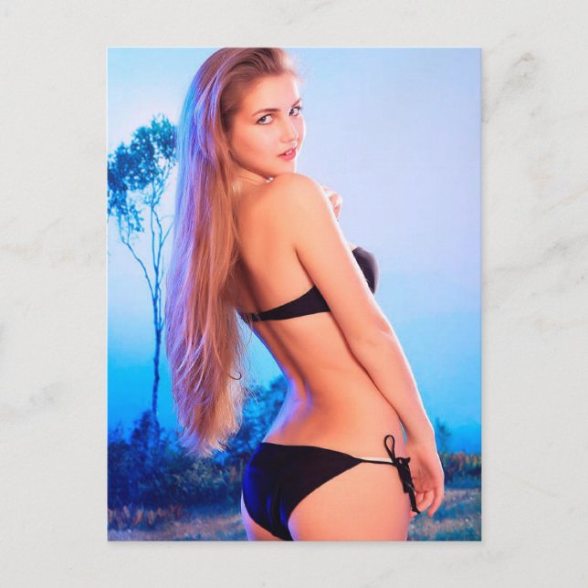 Cartão Postal Modelo de fevereiro do Mês (Frente)